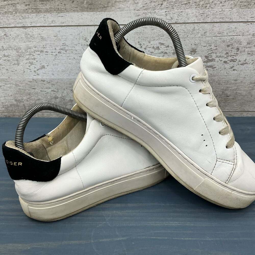 Kurt Geiger London Laney White Leather Black Suede Platform Sneakers Size 8